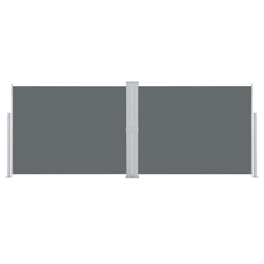 Uttrekkbar sidemarkise 140x1000 cm antrasitt vidaXL