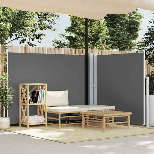 Uttrekkbar sidemarkise 140x1000 cm antrasitt vidaXL