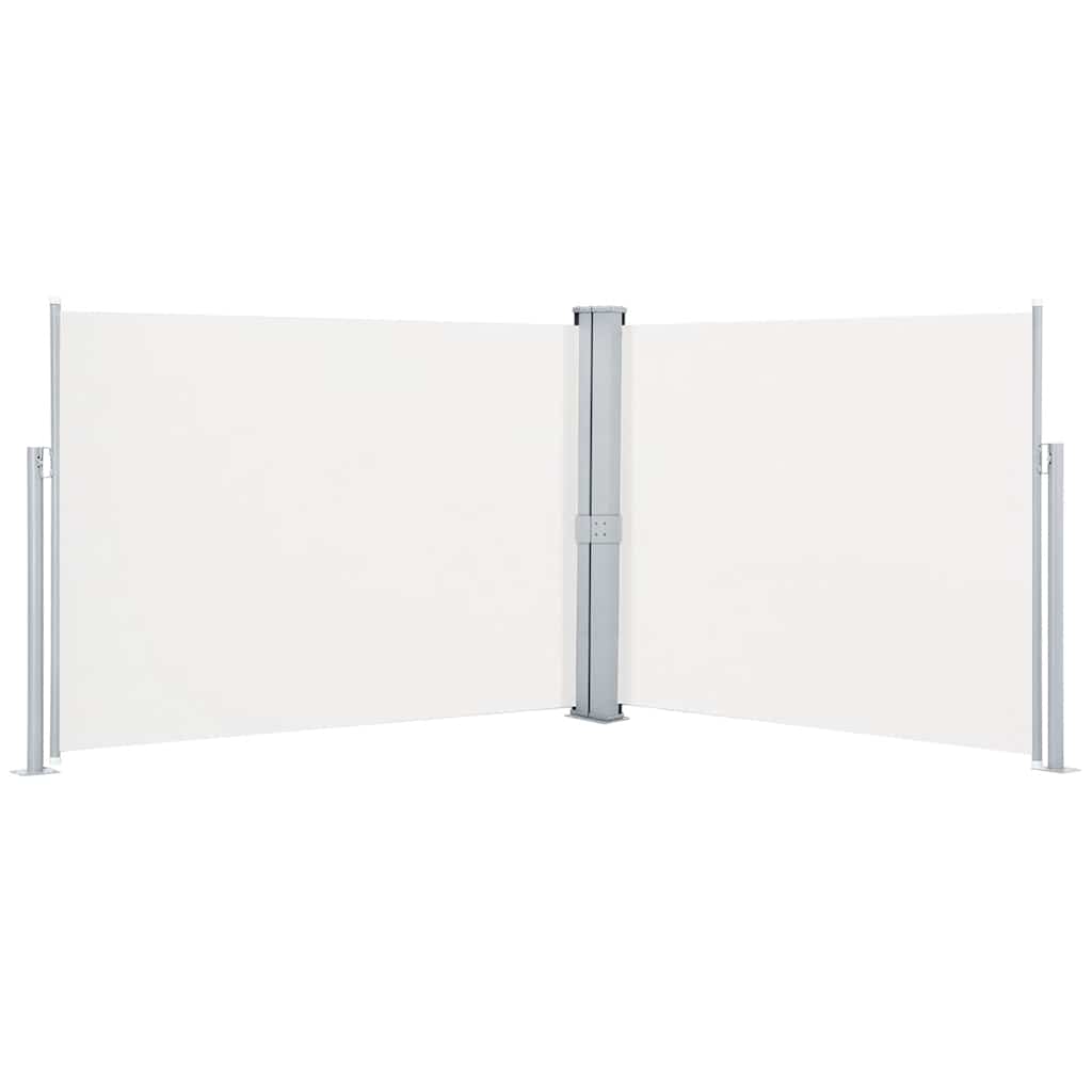 Uttrekkbar sidemarkise 170x1000 cm kremhvit