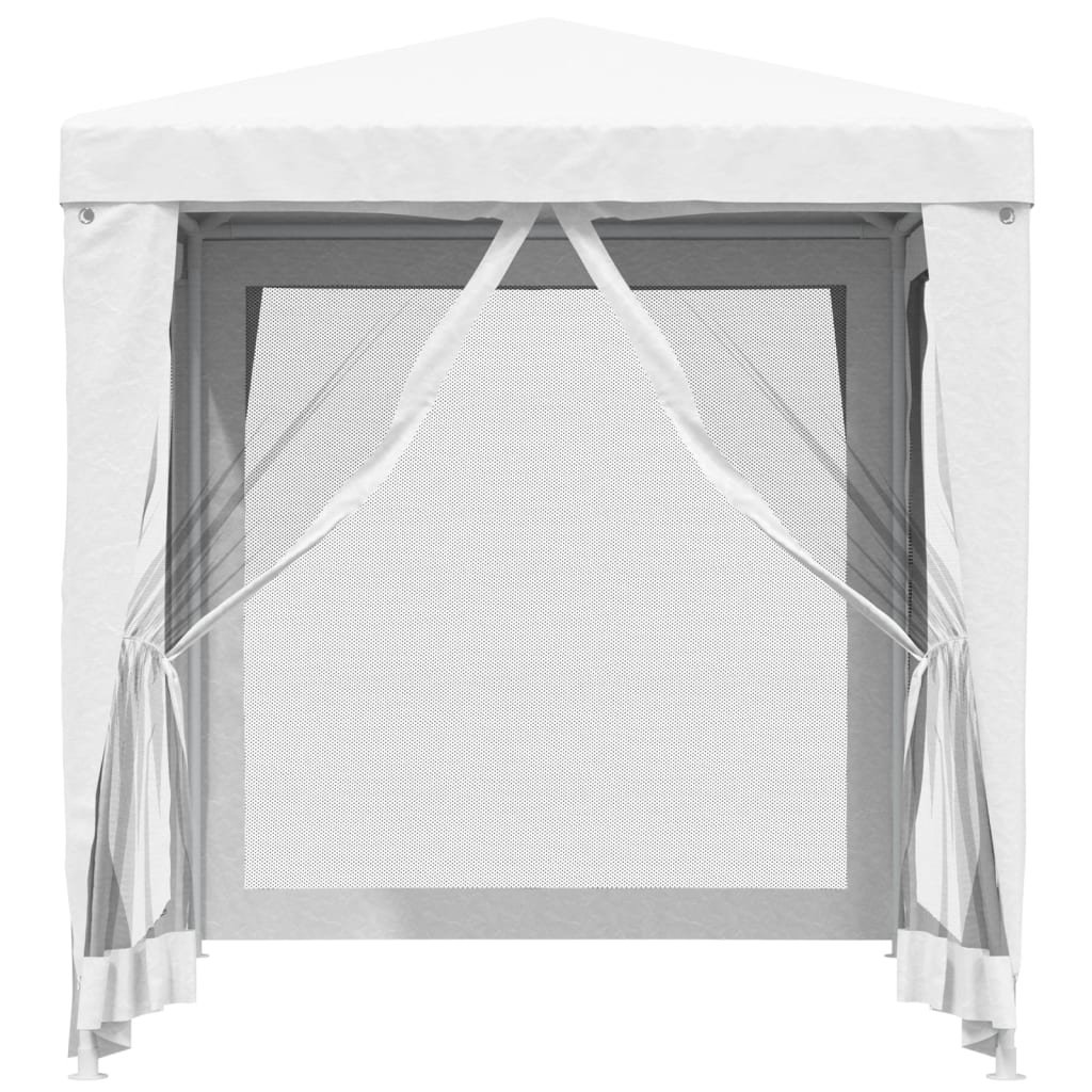 Partytelt med 4 sidevegger av netting 2x2 m hvit