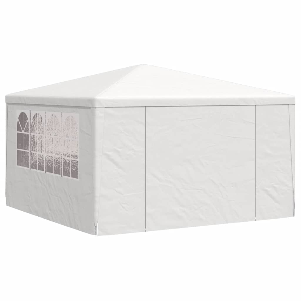Profesjonelt festtelt med sidevegger 4x4 m hvit 90 g/m²