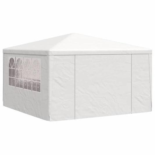 Profesjonelt festtelt med sidevegger 4x4 m hvit 90 g/m²