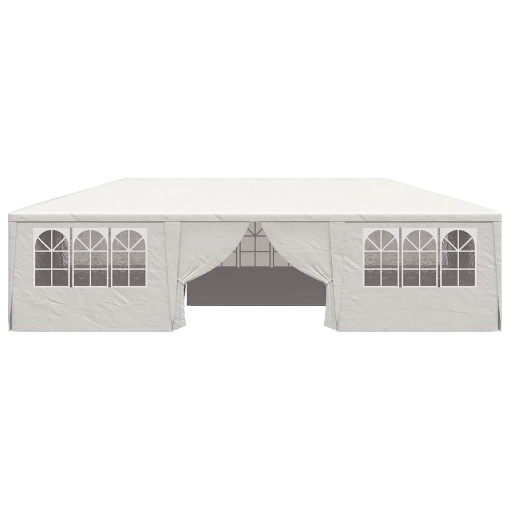 Profesjonelt festtelt med sidevegger 4x9 m hvit 90 g/m²