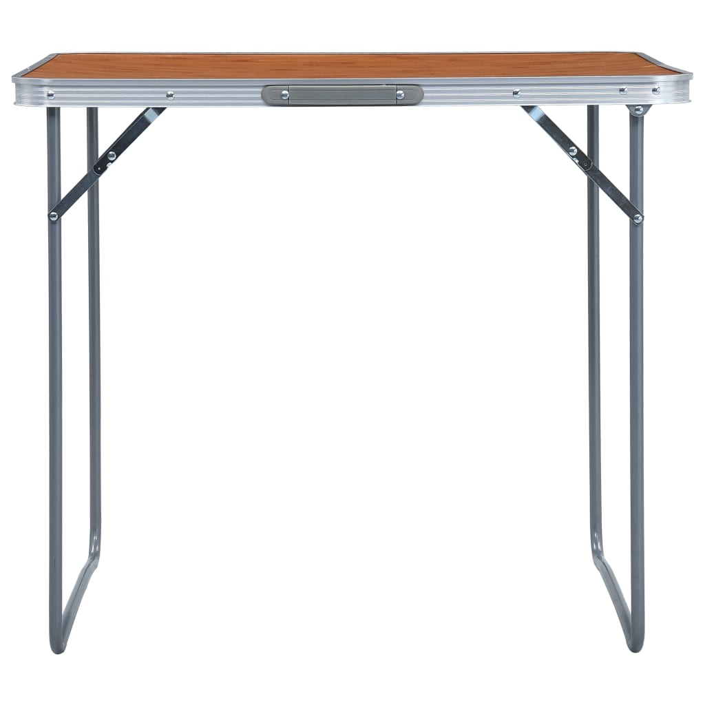 Sammenleggbart campingbord med metallramme 80x60 cm vidaXL