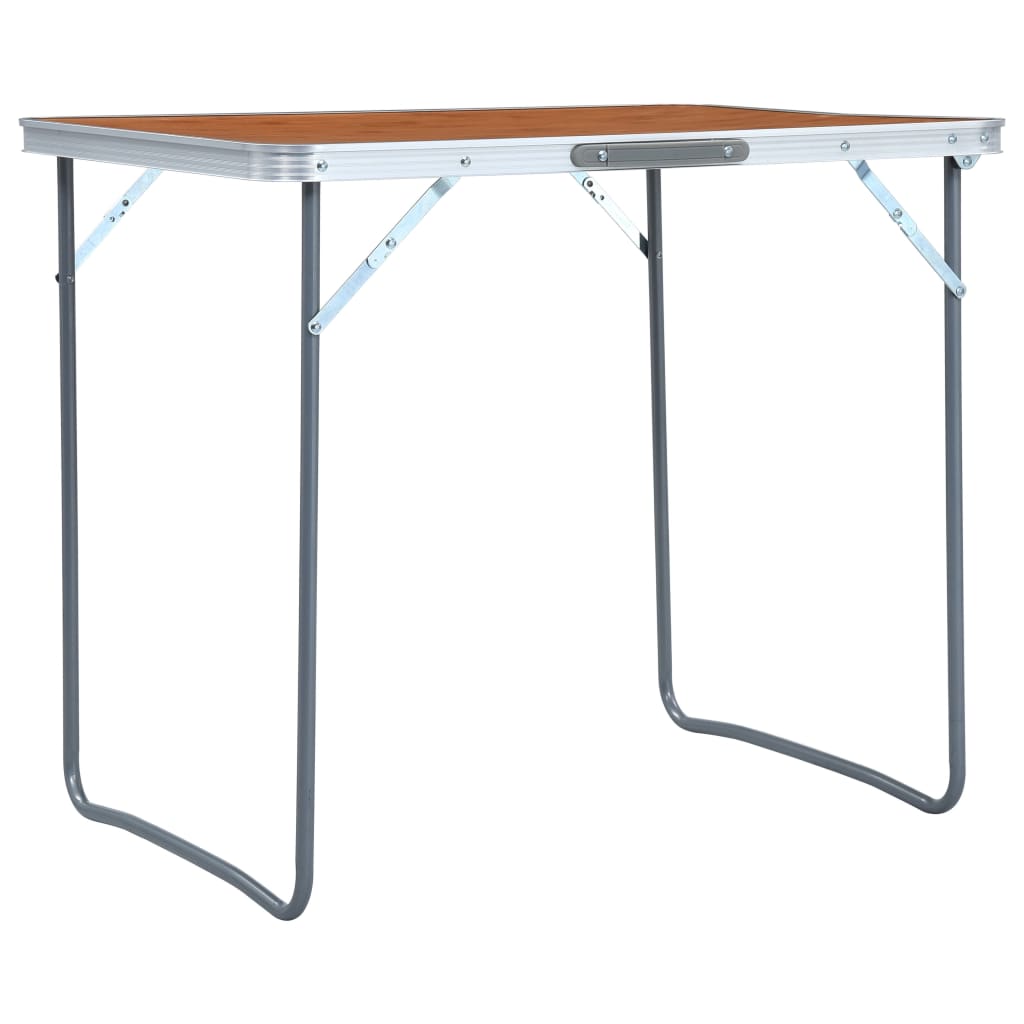 Sammenleggbart campingbord med metallramme 80x60 cm vidaXL