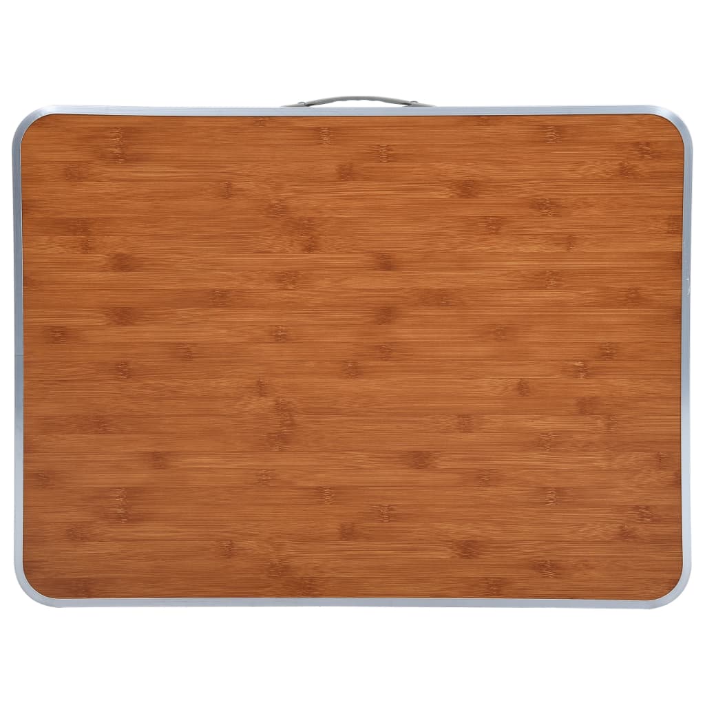 Sammenleggbart campingbord med metallramme 80x60 cm vidaXL