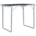 Sammenleggbart campingbord med metallramme 80x60 cm grå