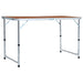 Sammenleggbart campingbord aluminium 120x60 cm vidaXL