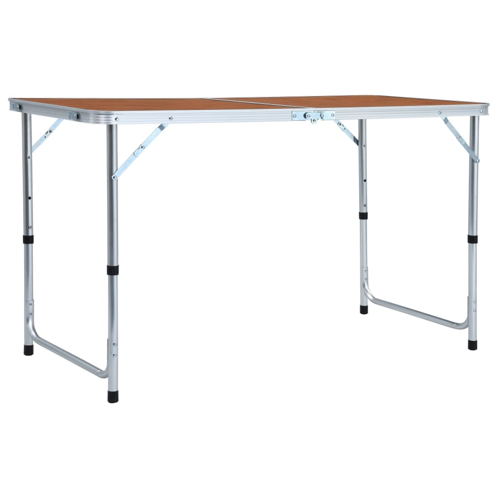 Sammenleggbart campingbord aluminium 120x60 cm vidaXL