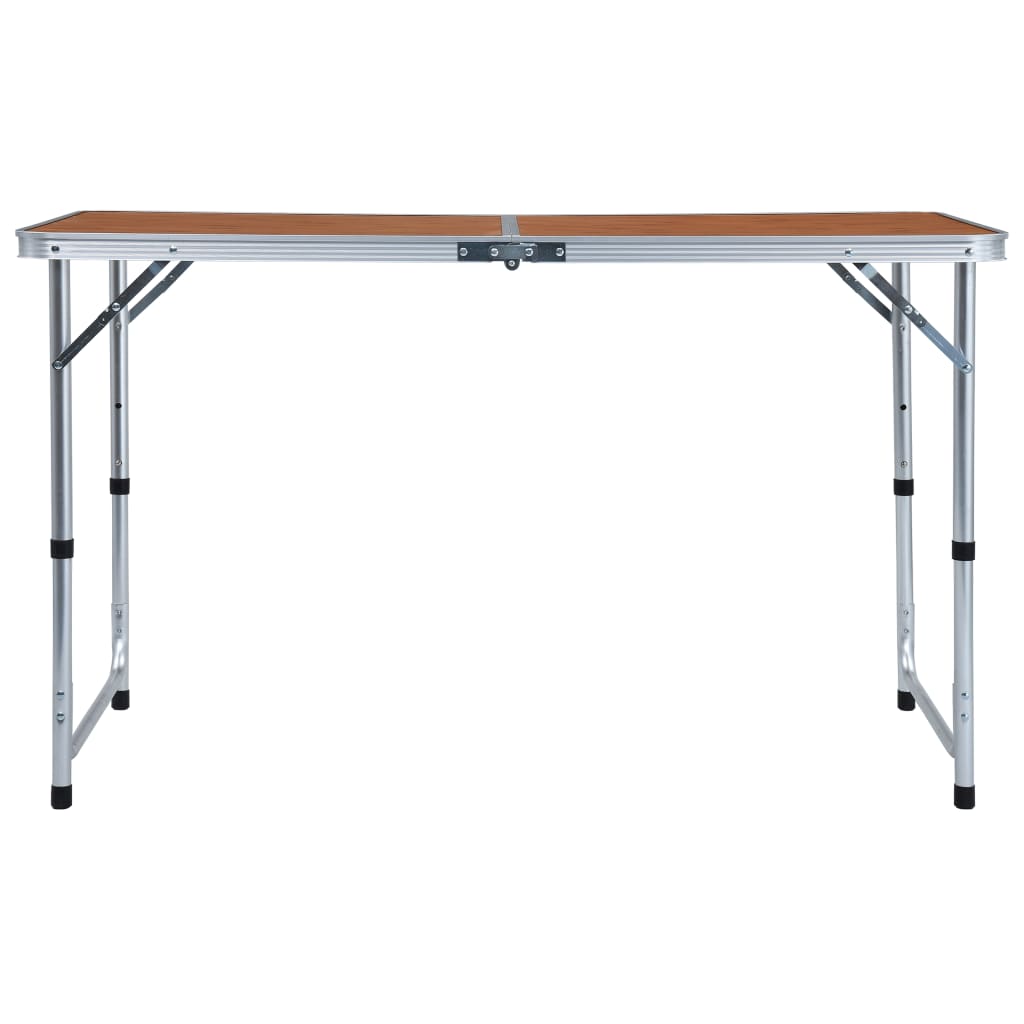 Sammenleggbart campingbord aluminium 120x60 cm vidaXL