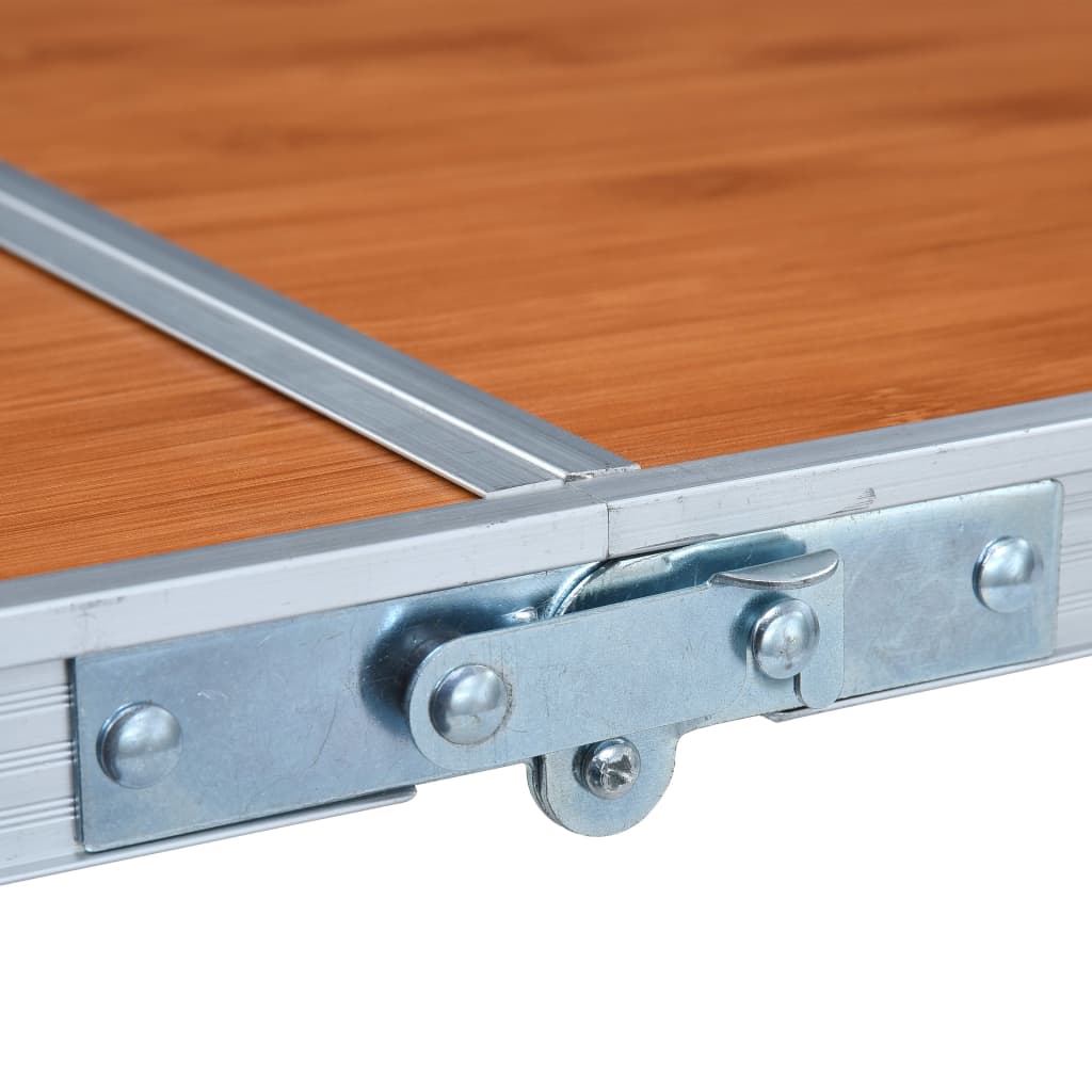 Sammenleggbart campingbord aluminium 120x60 cm vidaXL