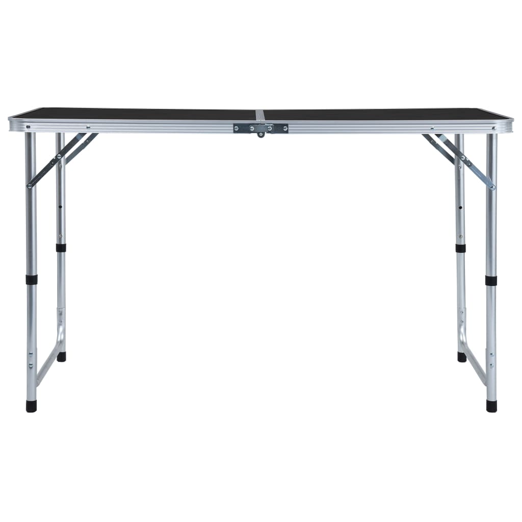Sammenleggbart campingbord grå aluminium 120x60 cm vidaXL