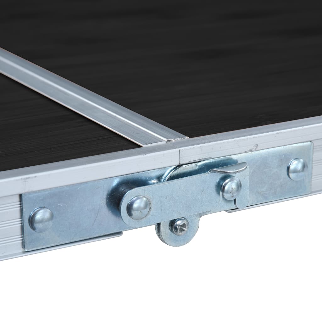 Sammenleggbart campingbord grå aluminium 120x60 cm vidaXL