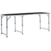 Sammenleggbart campingbord grå aluminium 180x60 cm