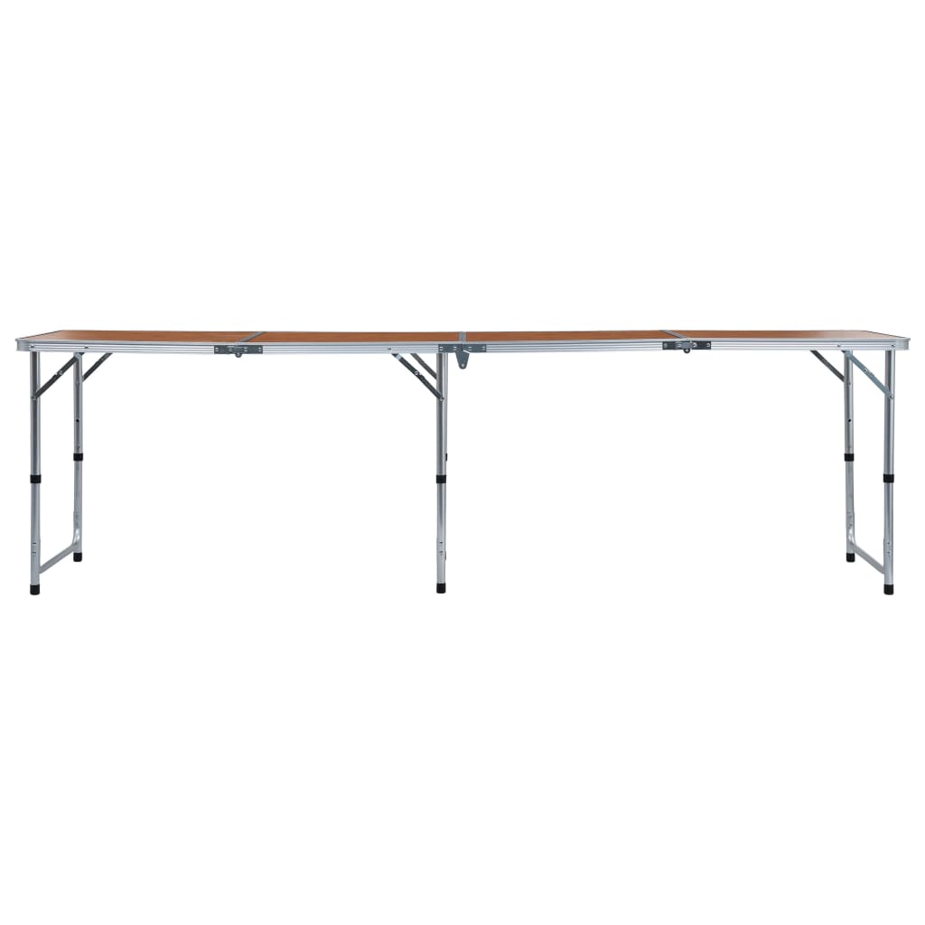 Sammenleggbart campingbord aluminium 240x60 cm vidaXL
