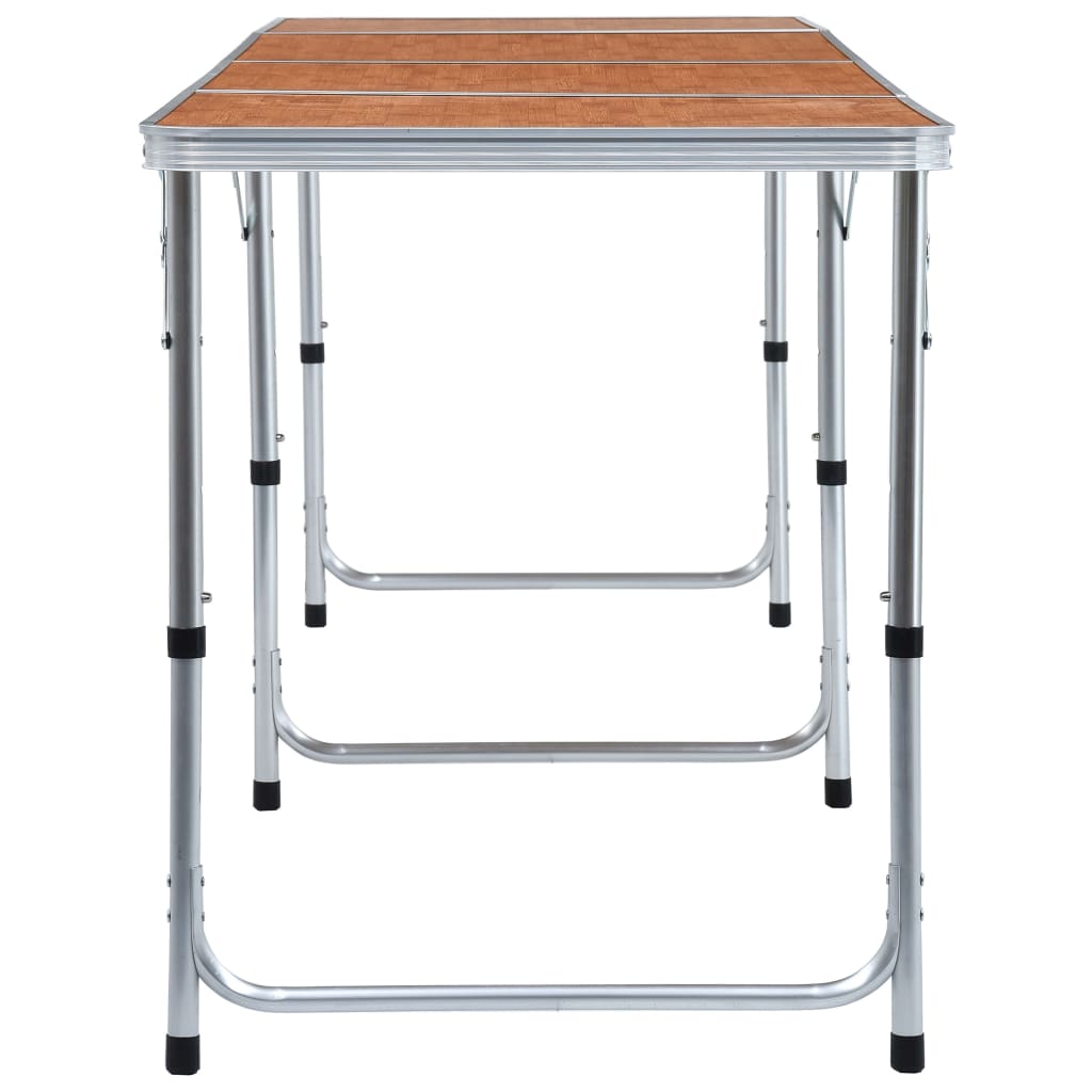 Sammenleggbart campingbord aluminium 240x60 cm vidaXL