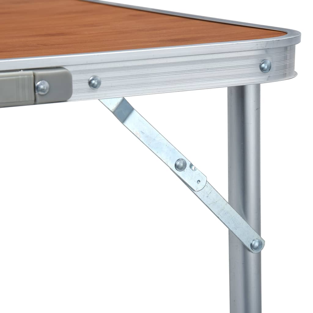 Sammenleggbart campingbord aluminium 240x60 cm vidaXL
