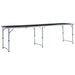 Sammenleggbart campingbord grå aluminium 240x60 cm vidaXL