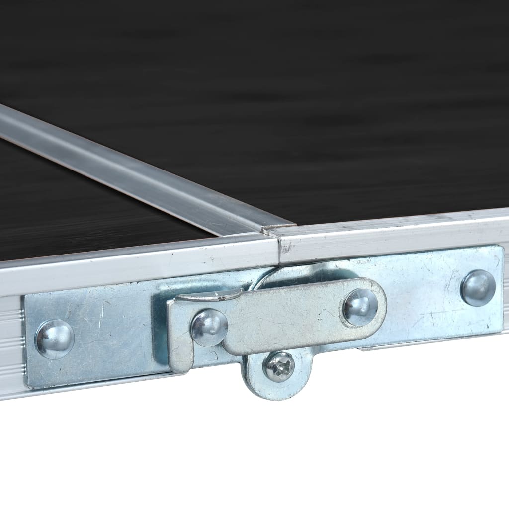 Sammenleggbart campingbord grå aluminium 240x60 cm vidaXL