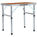 Sammenleggbart campingbord aluminium 60x45 cm vidaXL