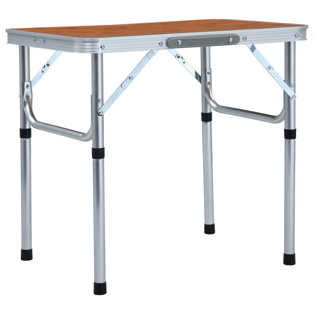 Sammenleggbart campingbord aluminium 60x45 cm vidaXL