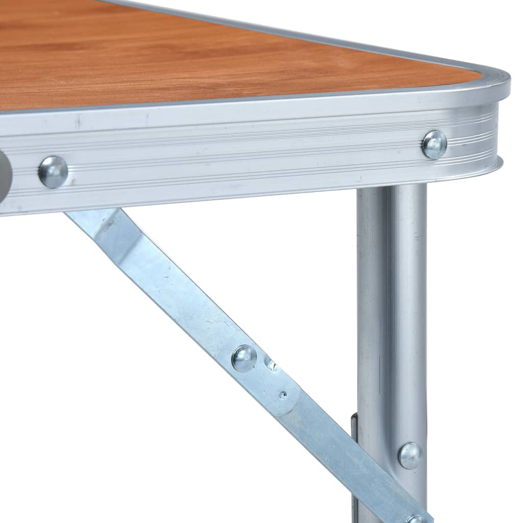 Sammenleggbart campingbord aluminium 60x45 cm vidaXL