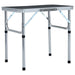 Sammenleggbart campingbord grå aluminium 60x45 cm vidaXL