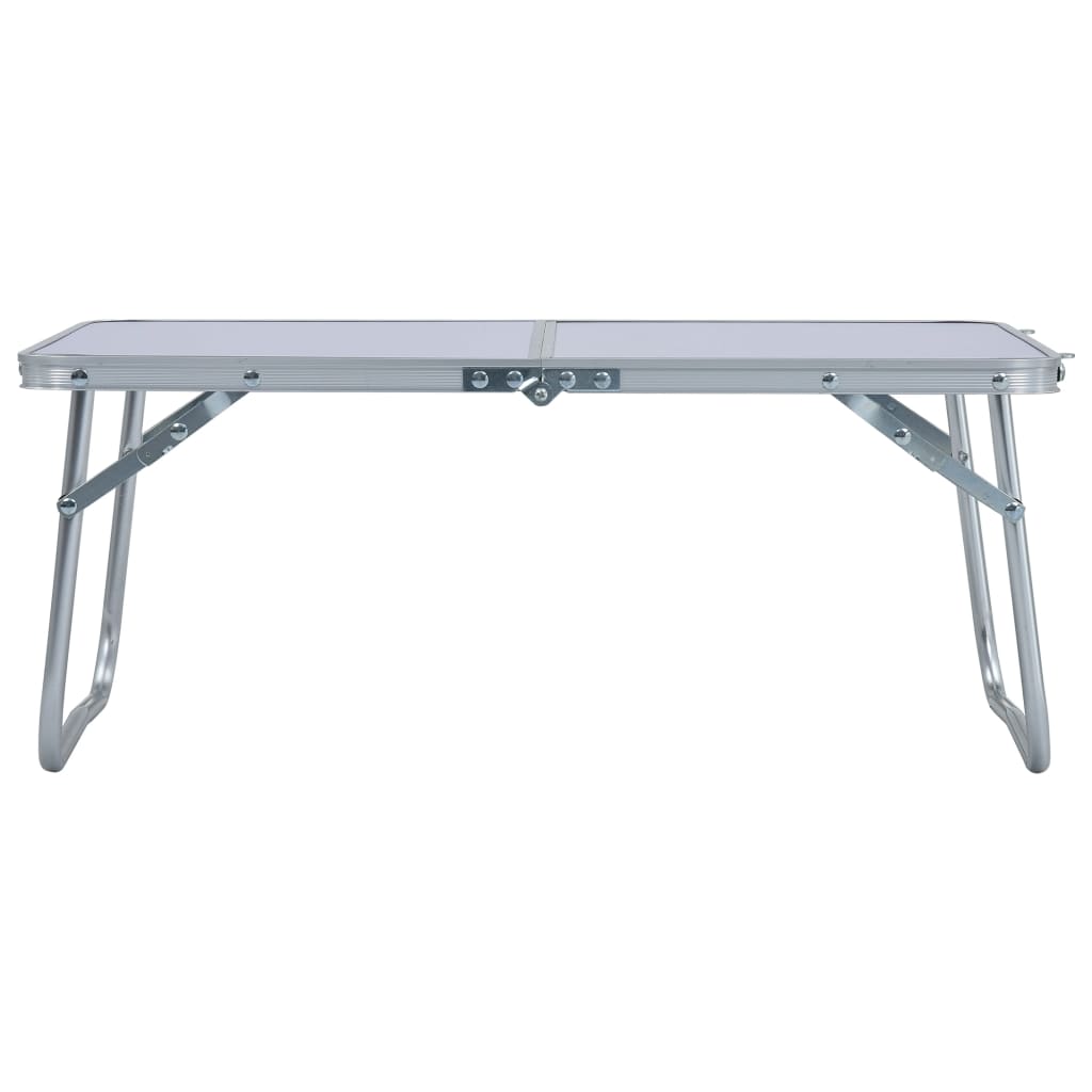 Sammenleggbart campingbord hvit aluminium 60x40 cm vidaXL
