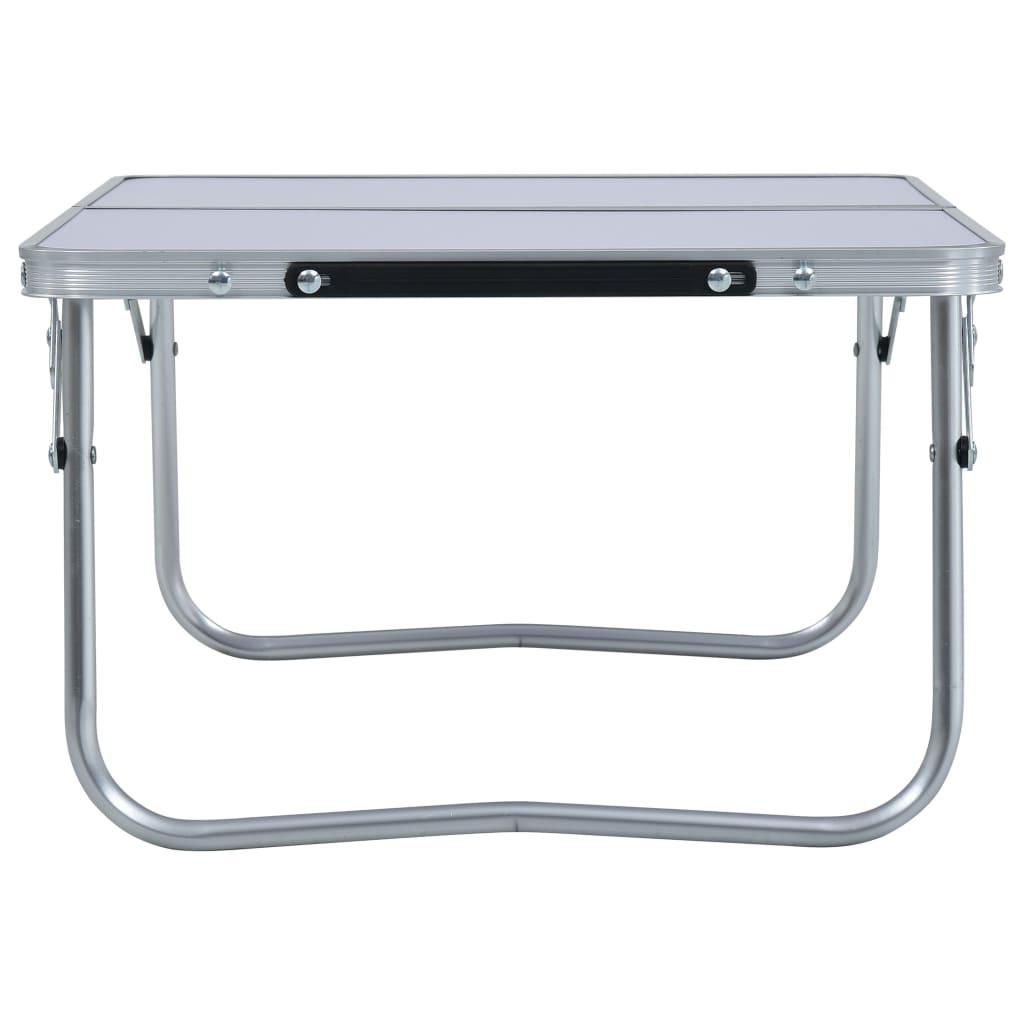 Sammenleggbart campingbord hvit aluminium 60x40 cm vidaXL