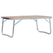 Sammenleggbart campingbord brun aluminium 60x40 cm vidaXL