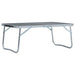 Sammenleggbart campingbord grå aluminium 60x40 cm vidaXL