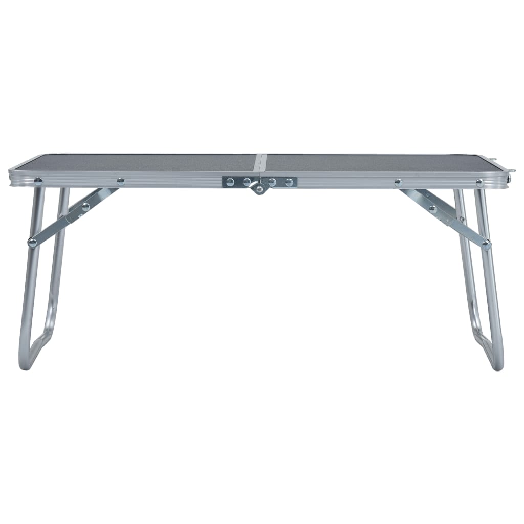 Sammenleggbart campingbord grå aluminium 60x40 cm vidaXL