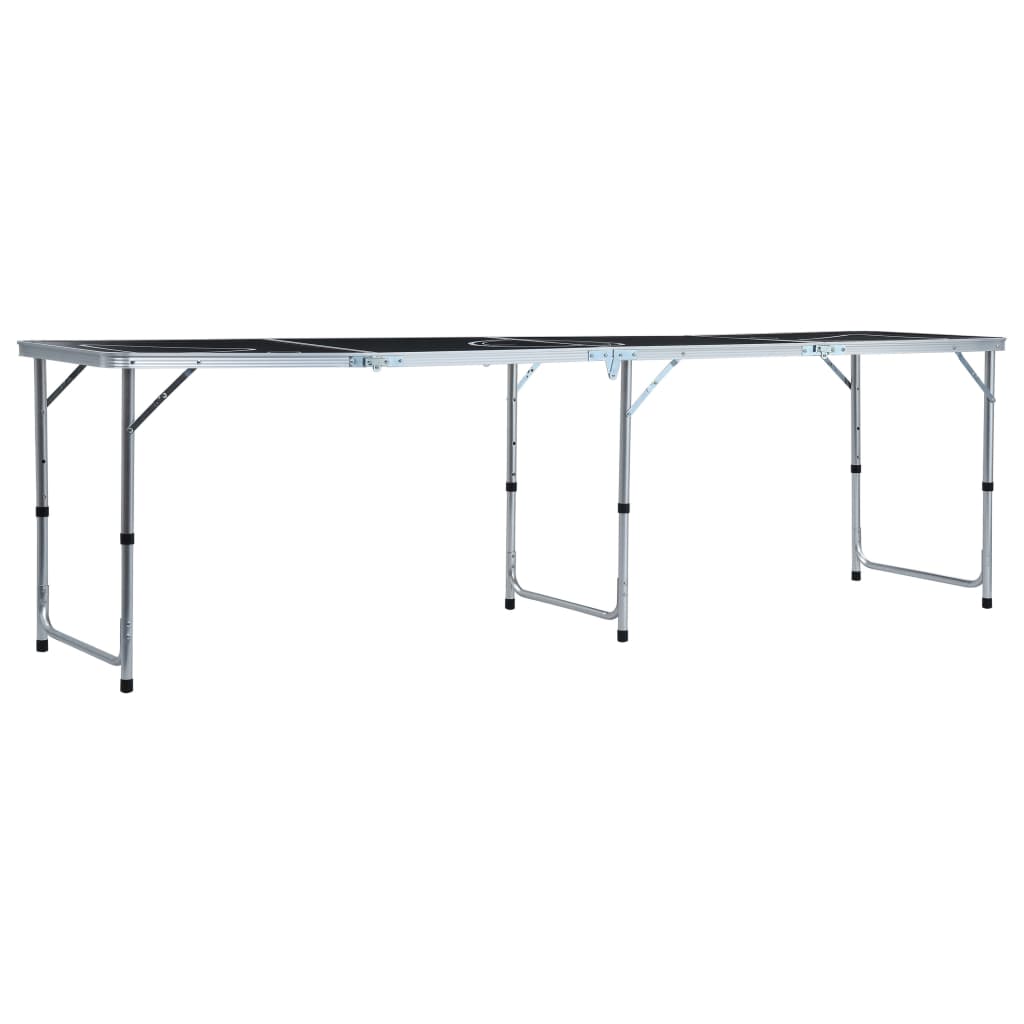 Foldbart ølpongbord 240 cm svart vidaXL