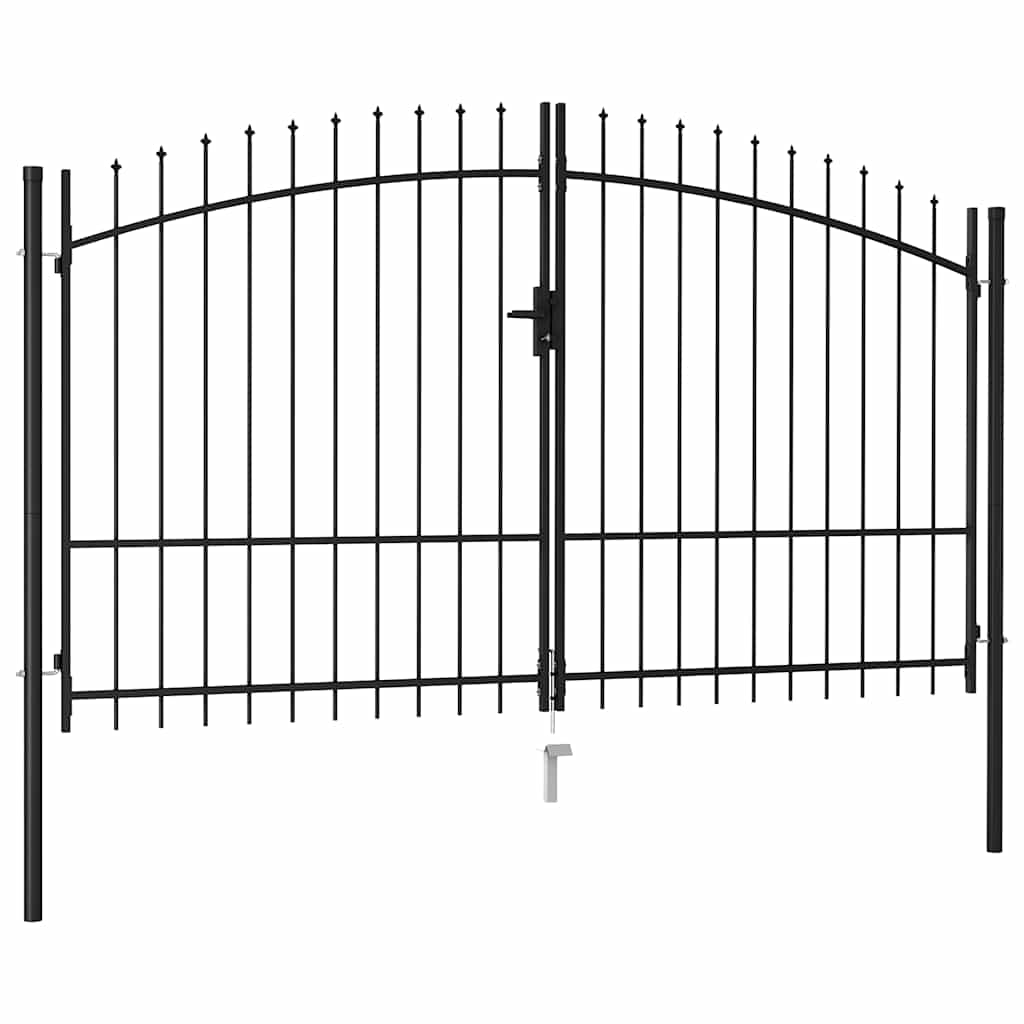 Gjerdeport Woerden dobbeldør med pigger 299,5x249,5 cm