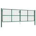 Hageport i stål med netting 400x125 cm grønn
