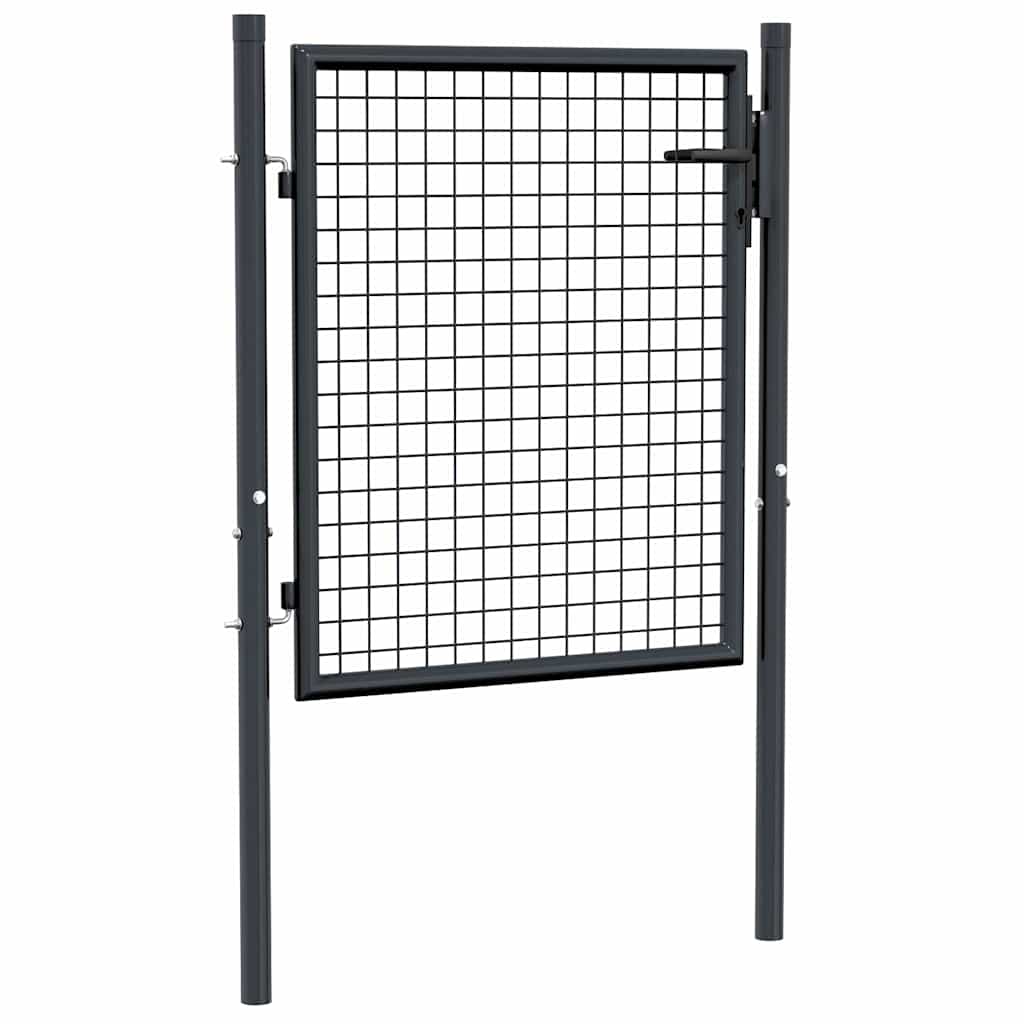 Hageport av netting galvanisert stål 100x75 cm grå