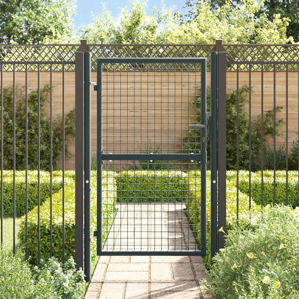 Hageport av netting galvanisert stål 100x150 cm grå