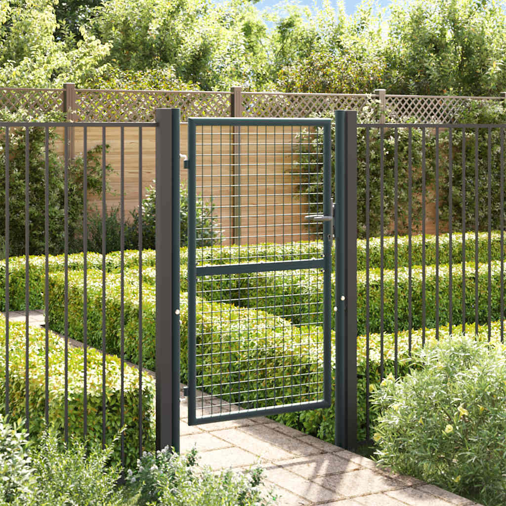 Hageport av netting galvanisert stål 100x150 cm grå