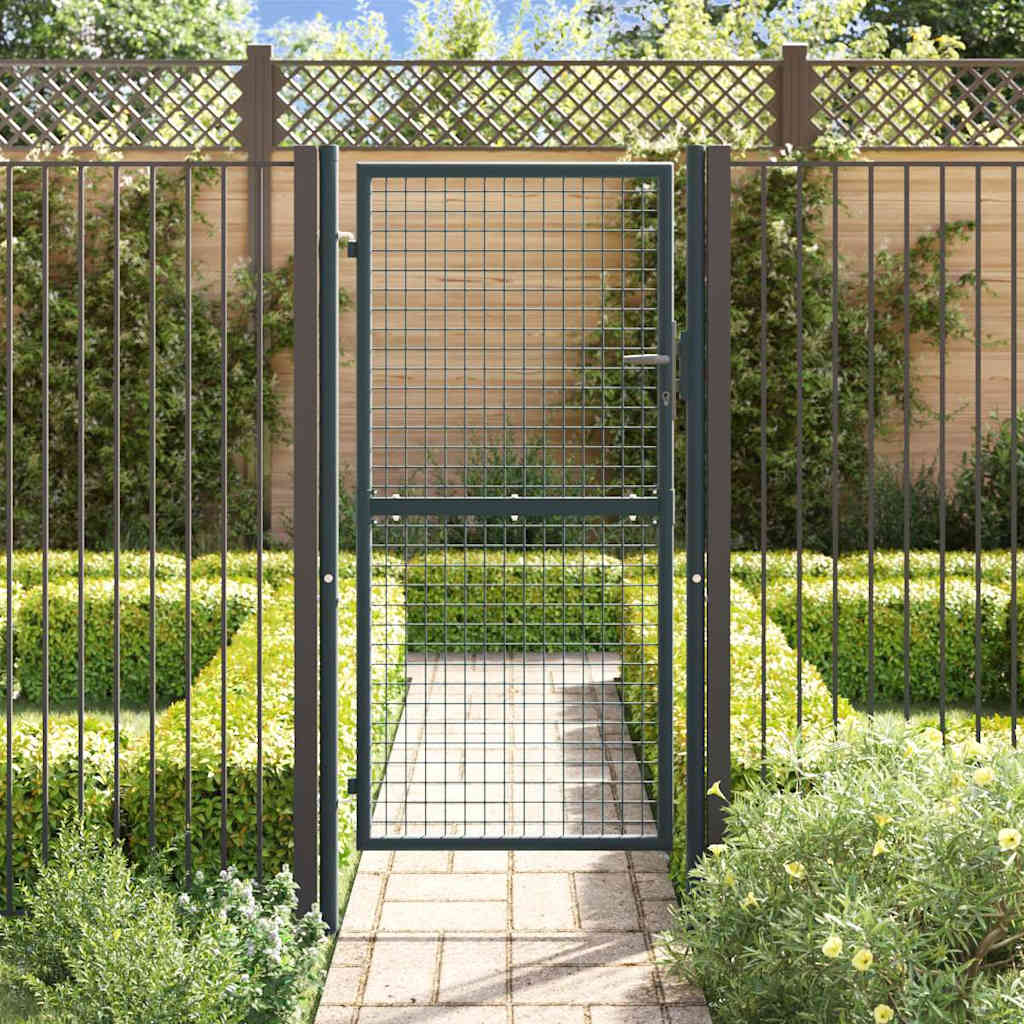 Hageport av netting galvanisert stål 100x175 cm grå