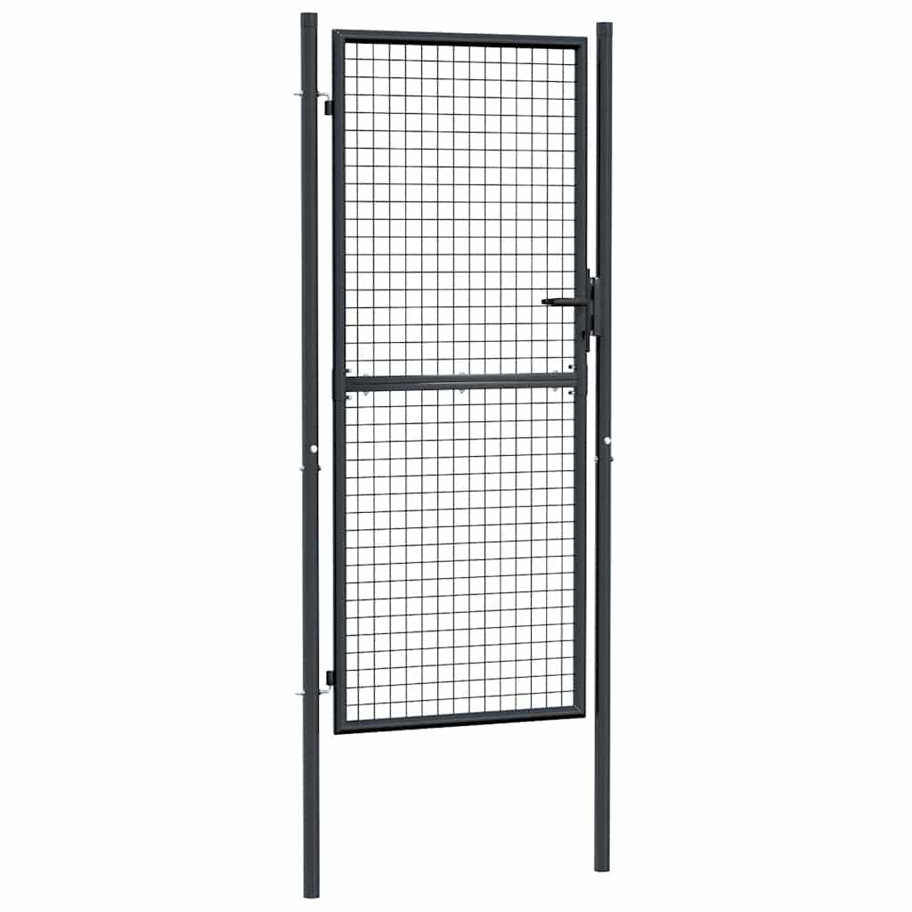 Hageport av netting galvanisert stål 100x200 cm grå