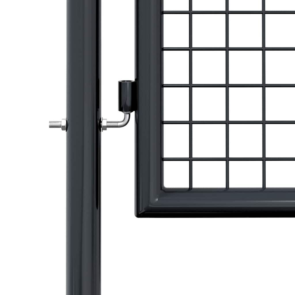 Hageport av netting galvanisert stål 100x200 cm grå