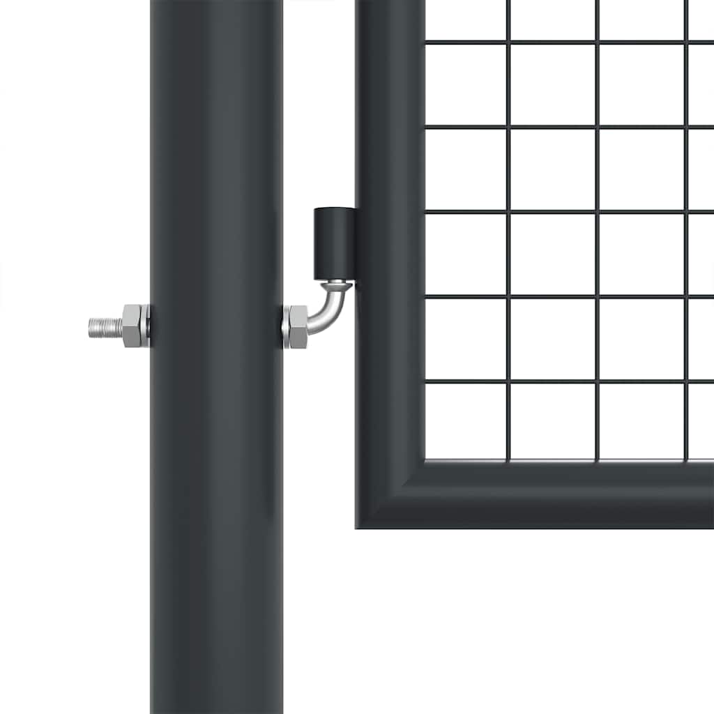 Hageport av netting galvanisert stål 400x125 cm grå