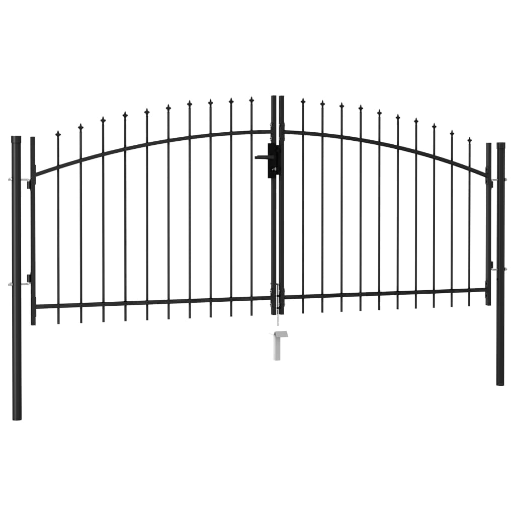 Gjerdeport Woerden dobbeldør med pigger 299,5x174,5 cm