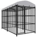 Utendørs hundegård med tak 300x150x210 cm vidaXL