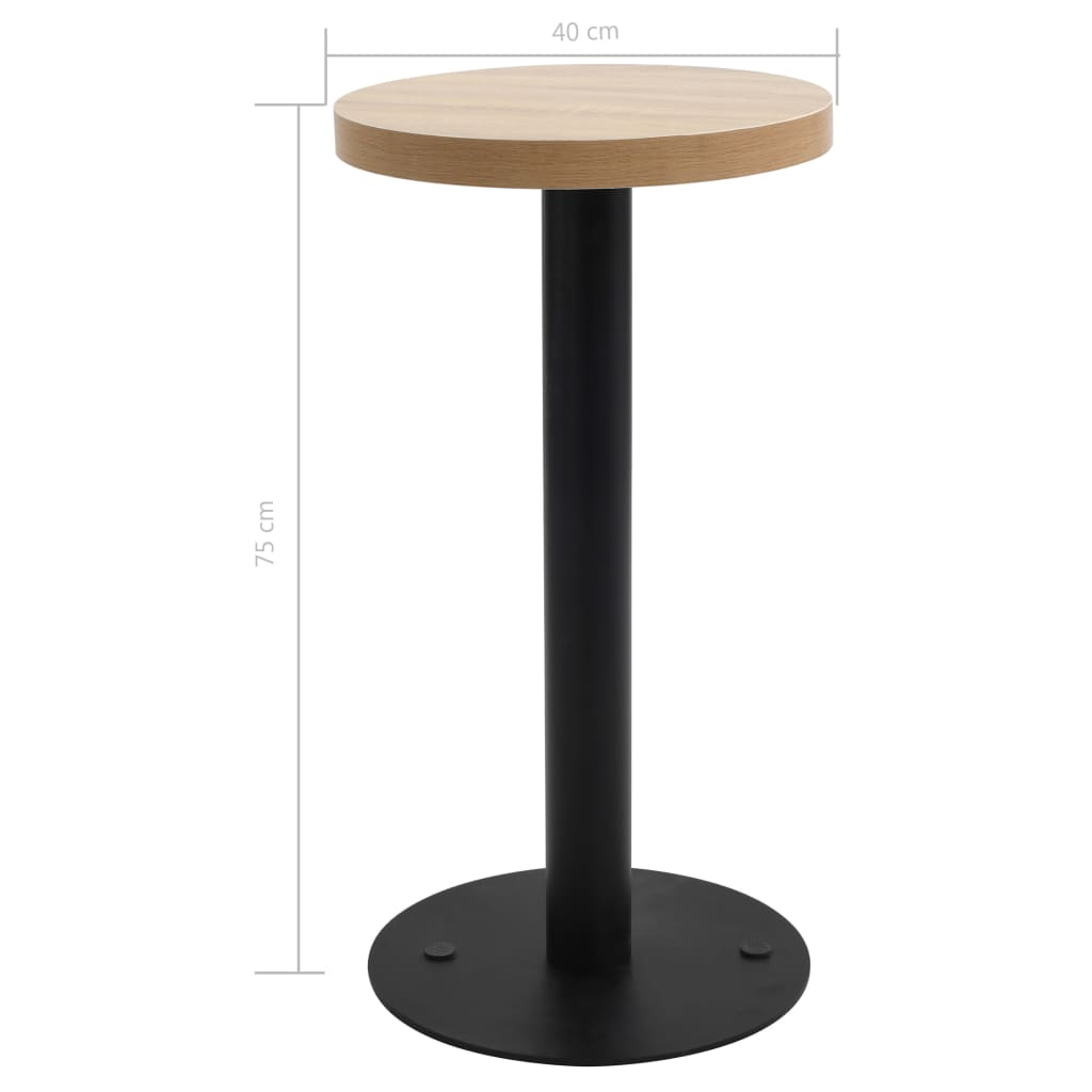 Bistrobord lysebrun 40 cm MDF