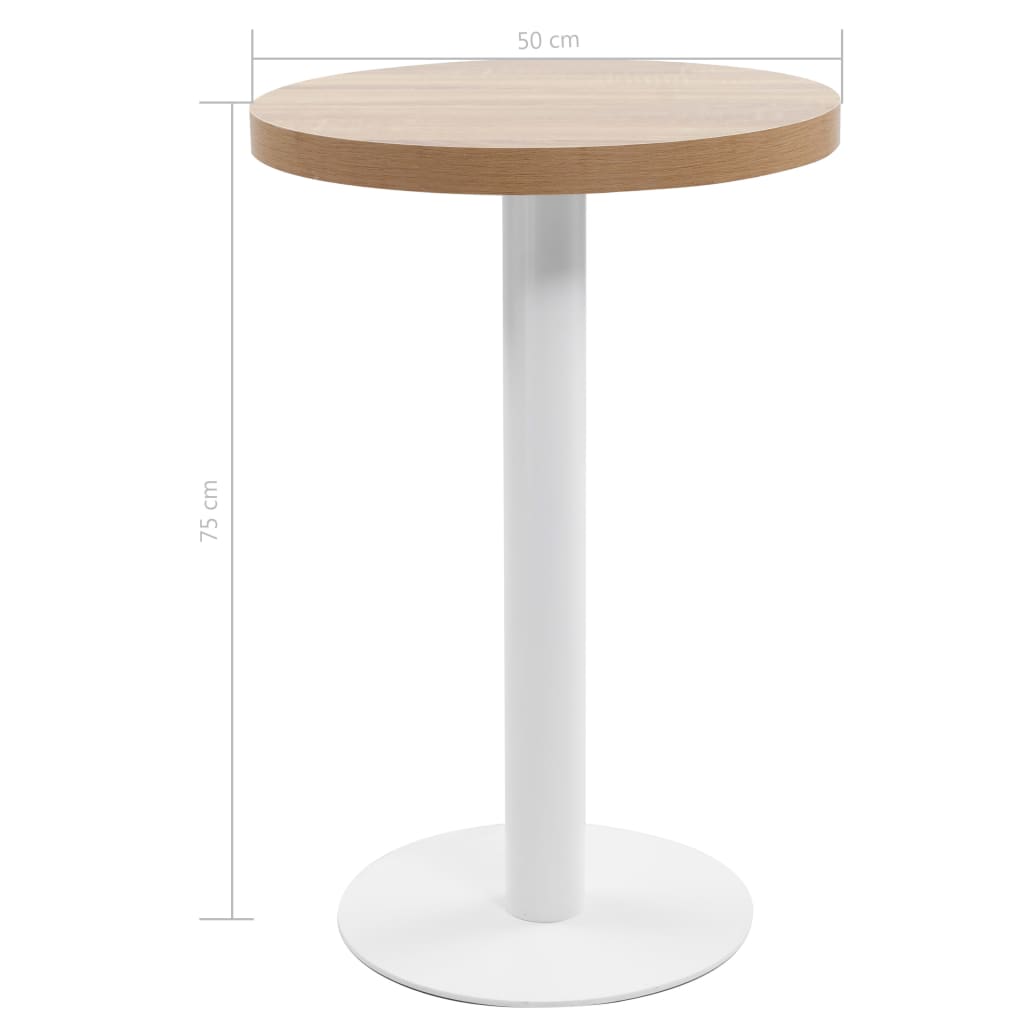 Bistrobord lysebrun 50 cm MDF vidaXL