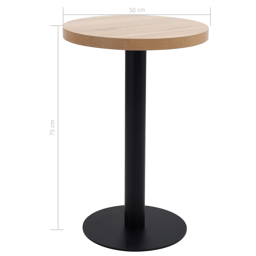 Bistrobord lysebrun 50 cm MDF vidaXL