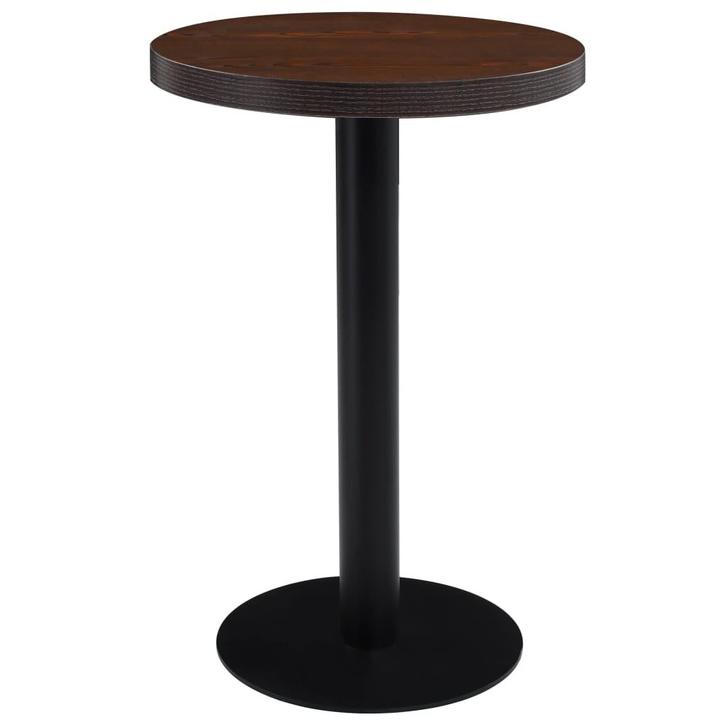 Bistrobord mørkebrun 50 cm MDF vidaXL
