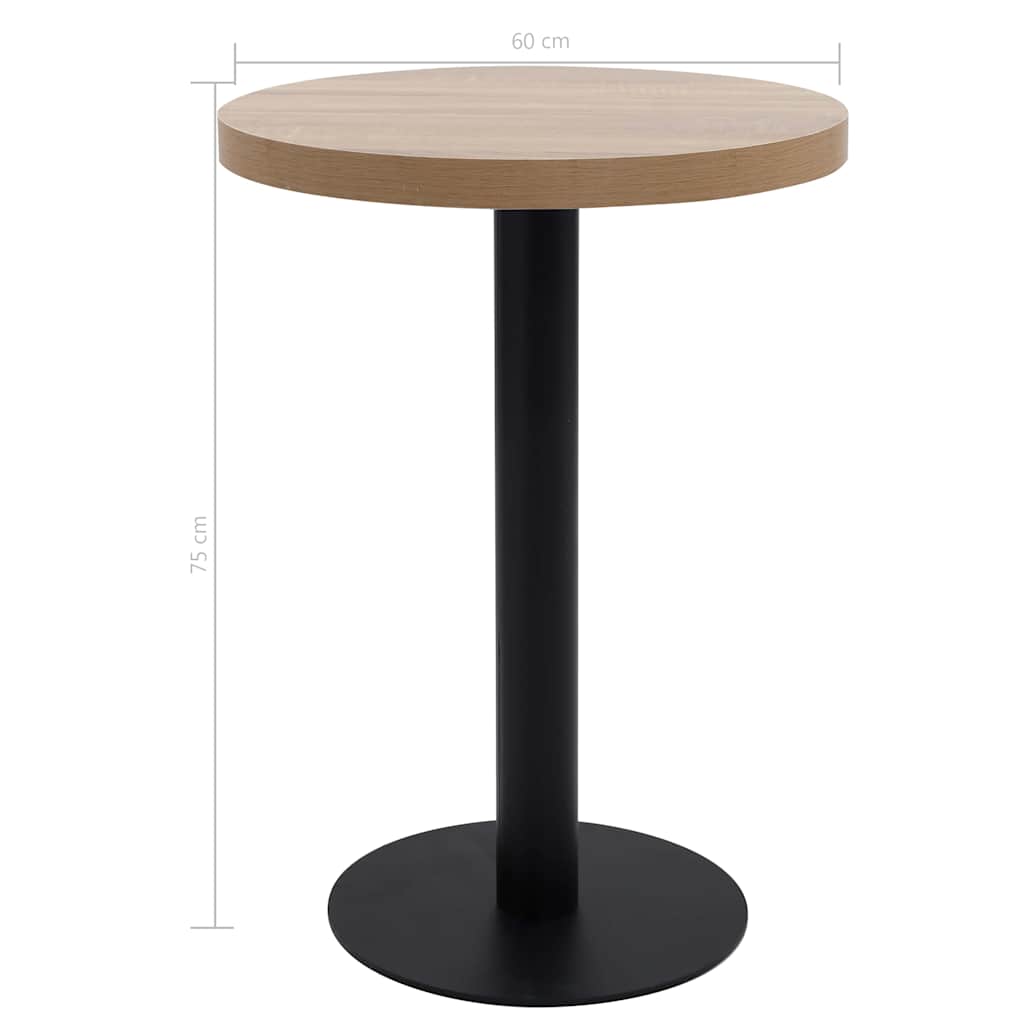 Bistrobord lysebrun 60 cm MDF