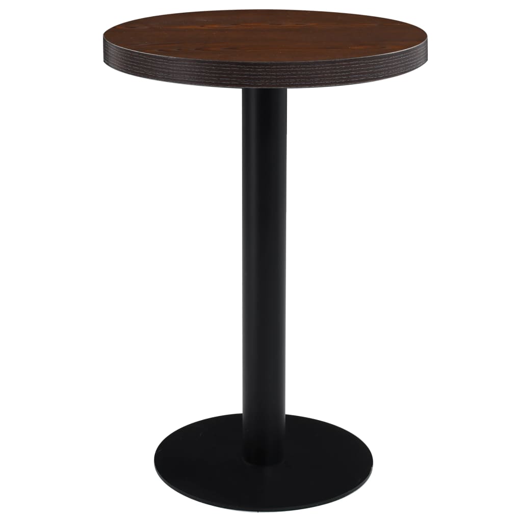 Bistrobord mørkebrun 60 cm MDF